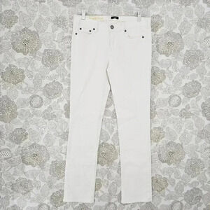 J.Crew Stretch Matchstick White Straight Leg Women's Jeans 27 9043